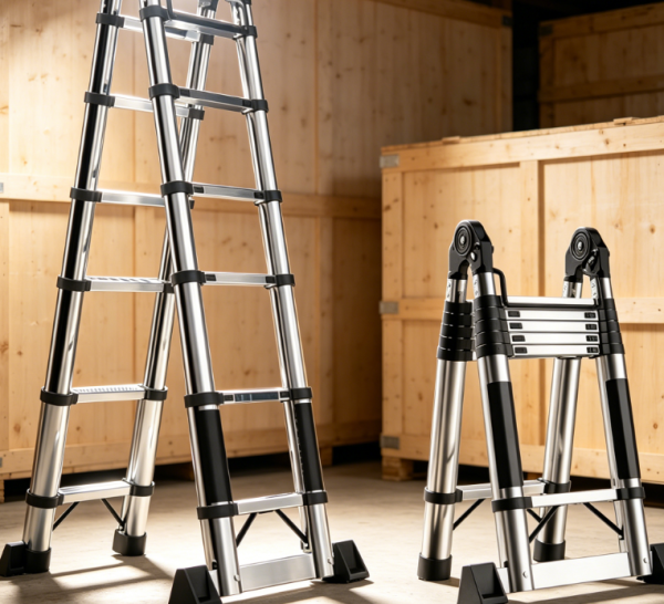 Telescopic Folding Aluminum Alloy Ladder | With Safety Lock